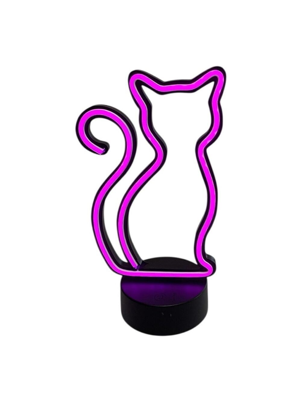 Pink Cat LED Neon Decorative Night Light Lamp, Silicon Tubes, Minimalist Design